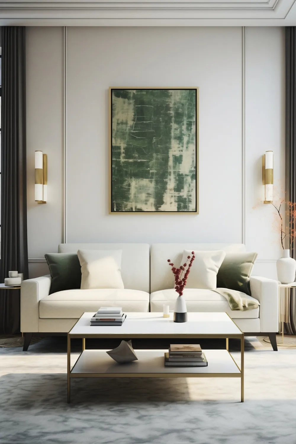 Custom residential home interior design showcasing a modern premium living room by Flow Interio